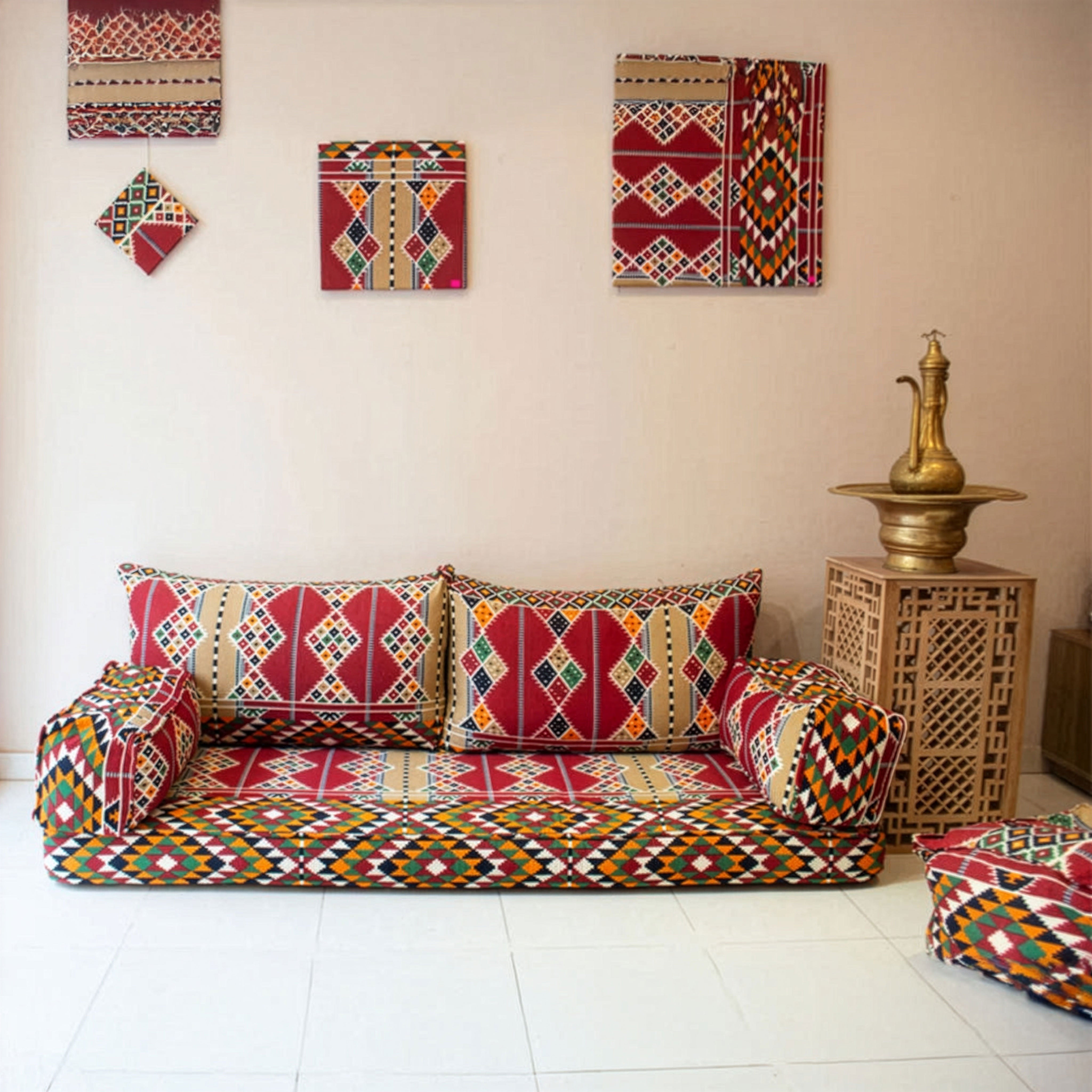 قاعدة عربي نوبي (قطعة واحدة) – 200×60×60 سم – ألوان متعددة