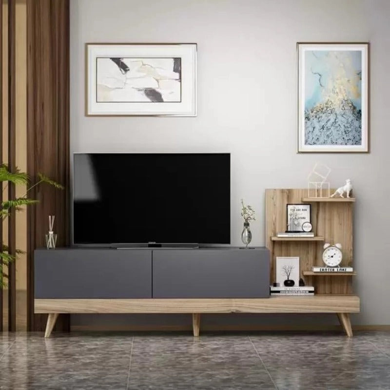 ترابيزة تلفزيون، 180 × 40 × 35 سم - خشبي ورمادي - AZ3008