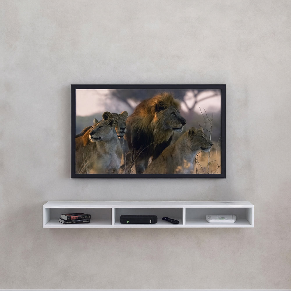 طاولة تلفزيون، 90 × 25 × 15 سم - أبيض - AZ3002