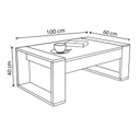 كونسول استقبال، 100  × 60 × 40 سم - أبيض وخشبي - AZH-00038