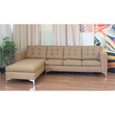 ركنة عصرية على شكل حرف L (MDF، الأبلكاش)– بيج هادئ -Izel