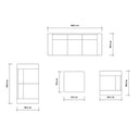 Modern Sofa Set 4 Pieces (MDF and musky) – Color: Gray – Marassi