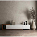 ترابيزة تلفزيون، 160 × 30 × 35 سم - أبيض وبني - AZ30010