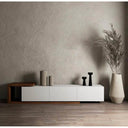 ترابيزة تلفزيون، 160 × 30 × 35 سم - أبيض وبني - AZ30010