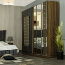 غرفة نوم Venus (ألواح MDF) – سرير 160 سم، تسريحة 120 سم، 2 كومودينو 60 سم، دولاب ملابس 260 سم