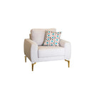 Modern 3-piece sofa set (plywood, Beech and Musky Wood) – Color: Off-White –suva