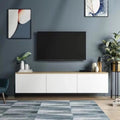 ترابيزة تلفزيون، 160 × 30 × 40 سم - أبيض وخشبي - AZ30013