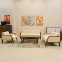 Modern 3-piece sofa set (Plywood and Beech wood) – Color: White – Grande