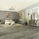 غرفة نوم Nevada (ألواح Melamine MDF) – سرير 160 سم، تسريحة 120 سم، 2 كومودينو 55 سم، دولاب ملابس 245 سم