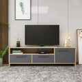 ترابيزة تلفزيون، 150 × 30 × 45 سم - رمادي وخشبي - AZ30015