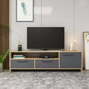 ترابيزة تلفزيون، 150 × 30 × 45 سم - رمادي وخشبي - AZ30015