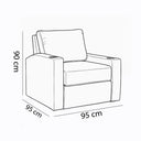 كرسي Olaf – (Chipboard – الموسكي – الزان) – 95×95×90 cm – بيج