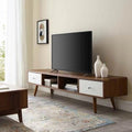 ترابيزة تلفزيون، 160 × 40 × 45 سم - بني وأبيض - AZ30018
