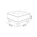 pouf (MDF and Musky wood) – Color: Dark Gray – Marassi