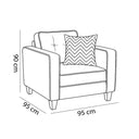 Armchair (MDF and musky wood) – Dark Gray – Marassi