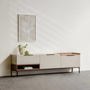 ترابيزة تلفزيون، 180 × 45 × 45 سم - أبيض وخشبي - AZ30023