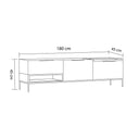 ترابيزة تلفزيون، 180 × 45 × 45 سم - أبيض وخشبي - AZ30023