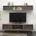ترابيزة تلفزيون، 180 × 45 × 50 سم - رمادي وخشبي - AZ30024