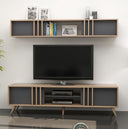 ترابيزة تلفزيون، 180 × 45 × 50 سم - رمادي وخشبي - AZ30024