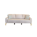 Modern 3-piece sofa set (plywood, Beech and Musky Wood) – Color: Off-White –suva