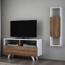 ترابيزة تلفزيون، 90 × 30 × 45 سم - بني وأبيض - AZ30030