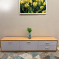 ترابيزة تلفزيون، 200 × 40 × 40 سم - خشبي وأبيض - TV Stand-2