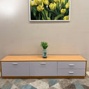 ترابيزة تلفزيون، 200 × 40 × 40 سم - خشبي وأبيض - TV Stand-2