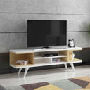 ترابيزة تلفزيون، 150 × 30 × 50 سم - أبيض وخشبي - AZ30037