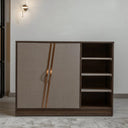 جزامة أحذية، 120 × 35 × 120 سم - بني وخشبي - AZ40038