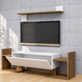 طاولة تلفزيون، 180 × 40 × 50 سم - بني وأبيض - AZ30066