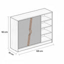جزامة أحذية، 120 × 35 × 120 سم - بني وخشبي - AZ40038