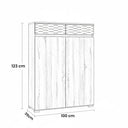 جزامة أحذية، 100 × 35 × 123 سم - خشبي وأبيض - AZ40039