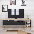 طاولة تلفزيون، 150 × 30 × 45 سم - خشبي وأسود - AZ30044