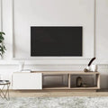 طاولة تلفزيون، 160 × 35 × 45 سم - أبيض - AZ30048