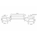 Modern 3-piece sofa set (Plywood and Beech wood) – Color: White – Grande