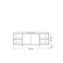 ترابيزة تلفزيون، 120 × 35 × 52 سم - أبيض - AZ30049