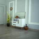 غرفة نوم Soft (ألواح Melamine MDF) – سرير 160 سم، تسريحة 80 سم، 2 كومودينو 55 سم، دولاب ملابس 245 سم