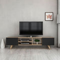 طاولة تلفزيون، 180 × 40 × 50 سم - خشبي وأسود - AZ30059