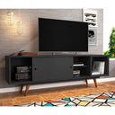 ترابيزة تلفزيون، 160 × 38 × 55 سم - أسود وخشبي - AZ30060