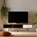 ترابيزة تلفزيون، 150 × 30 × 50 سم - بني وأبيض - AZ30061