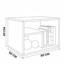 كونسول استقبال، 80 x 50 x 40 سم - أبيض وخشبي - AZ111329