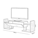 ترابيزة تلفزيون، 180 × 40 × 50 سم - بني وأبيض - AZ30066