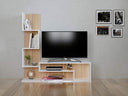 ترابيزة تلفزيون، 150 × 40 × 120 سم - خشبي وأبيض - AZ30068