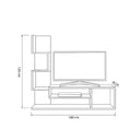 ترابيزة تلفزيون، 150 × 40 × 120 سم - خشبي وأبيض - AZ30068