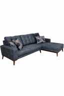 ركنة منزلية عصرية على شكل حرف L – خشب طبيعي – أزرق ترابي – 255*175*85 cm – Cappuccino Slim