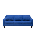 Modern 3-piece sofa set (plywood wood, Beech, Musky) – Color: Blue - VECTORIA