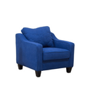 Modern 3-piece sofa set (plywood wood, Beech, Musky) – Color: Blue - VECTORIA