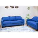 Modern 3-piece sofa set (plywood wood, Beech, Musky) – Color: Blue - VECTORIA
