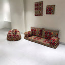 مجلس NUBI (1 مقعد أساسي + 2 وسادة ظهر + 2 مسند يد + 2 لوح + 1 بوف حبيبات) - 200*60*60 cm – ألوان متعددة