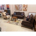 Modern Sofa Set 3 Pieces (MDF and Musky wood) – Color: Brown and Beige–2502